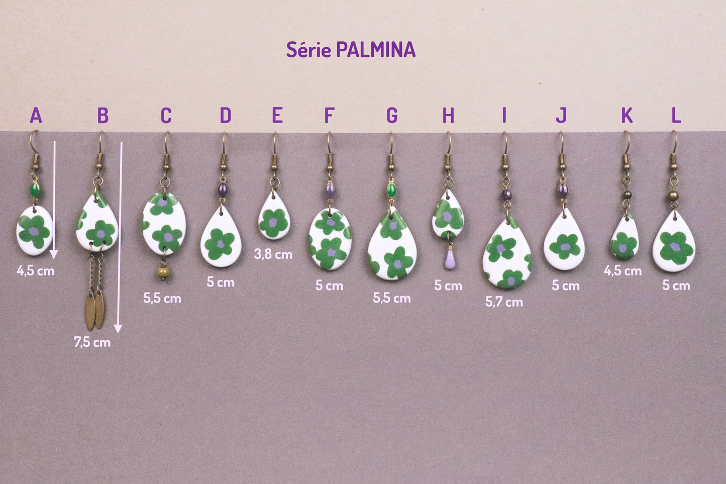 Boucles d'oreilles PALMINA - A