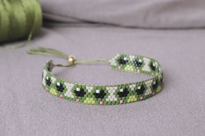 Bracelet tissé GRENOUILLES